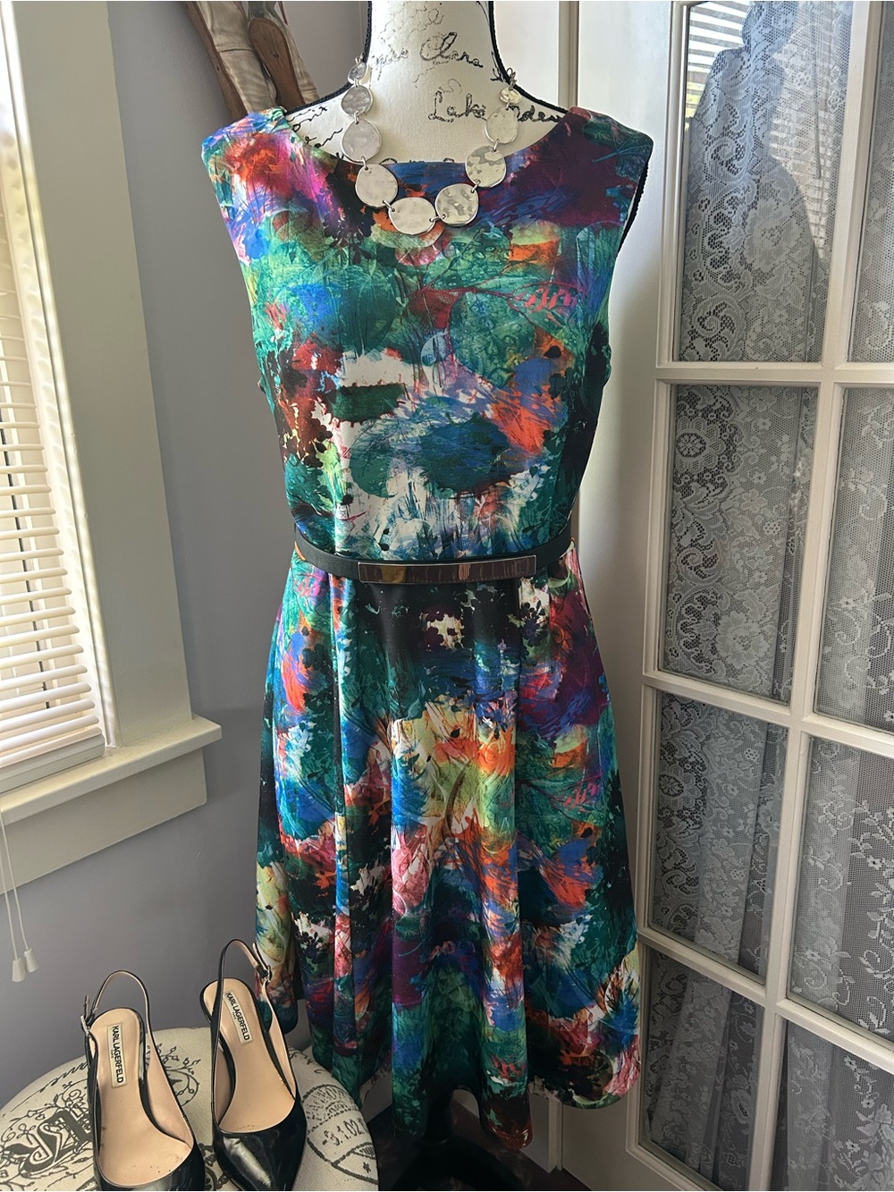 Besty Johnson Fit & Flare Dress Sz 12